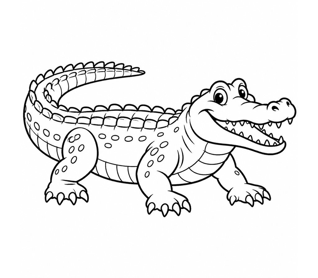 Nile Crocodile coloring page
