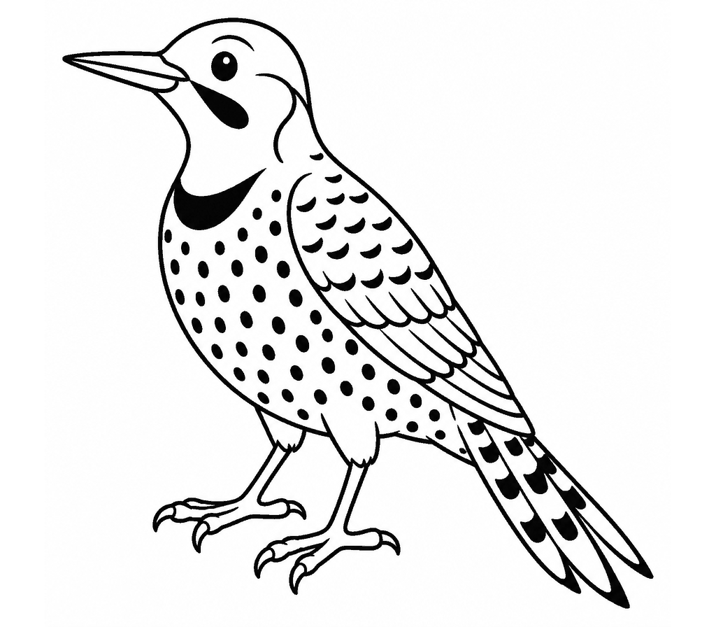 Northern Flicker coloring page