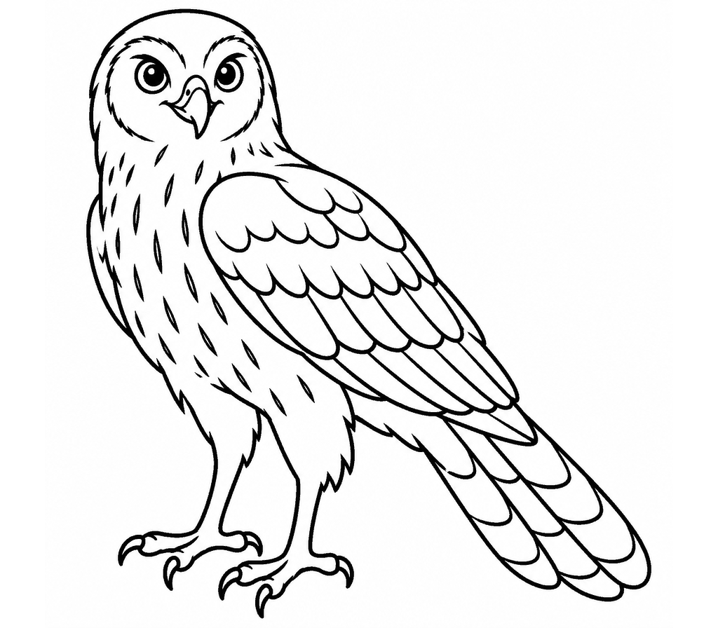Northern Harrier coloring page