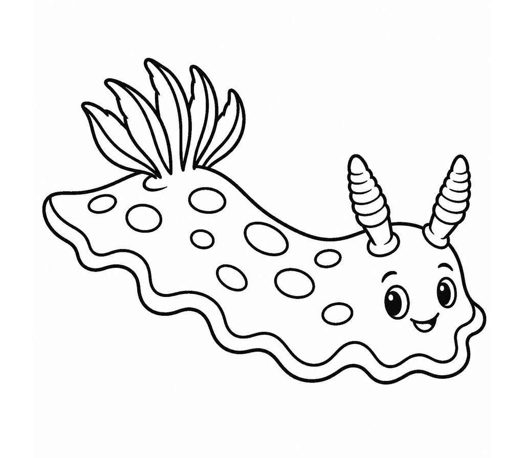 Nudibranch coloring page