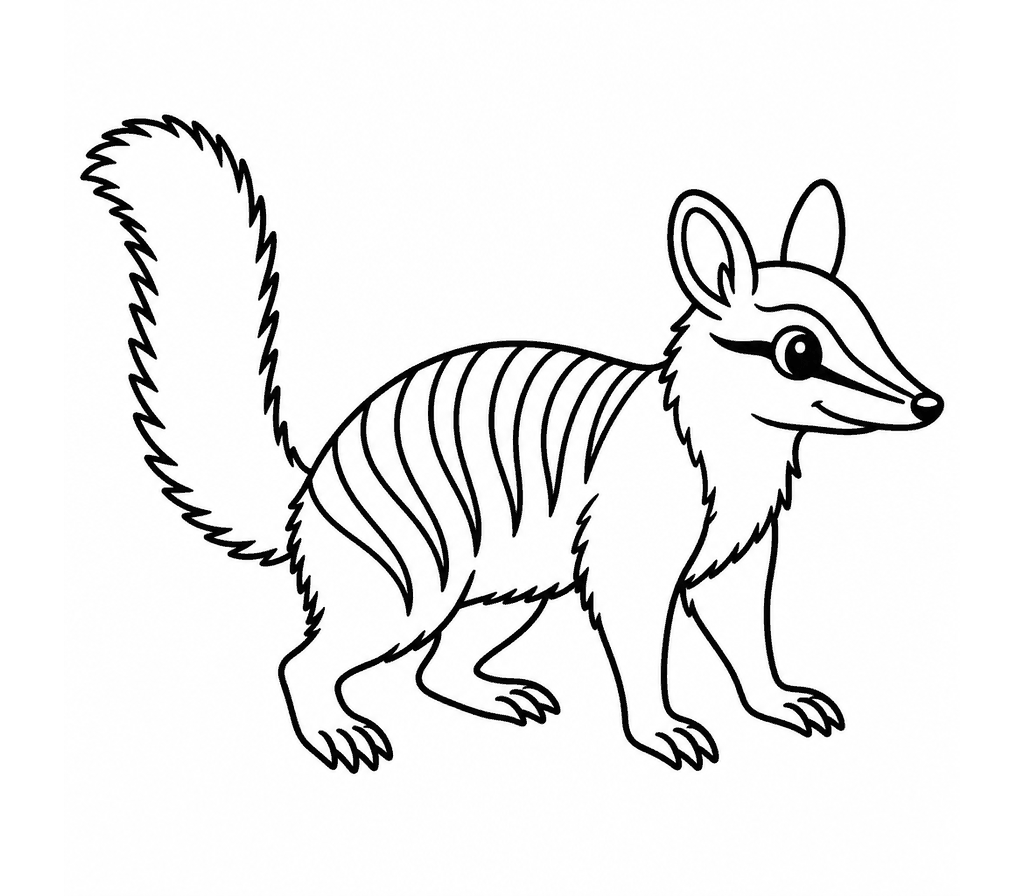 Numbat coloring page