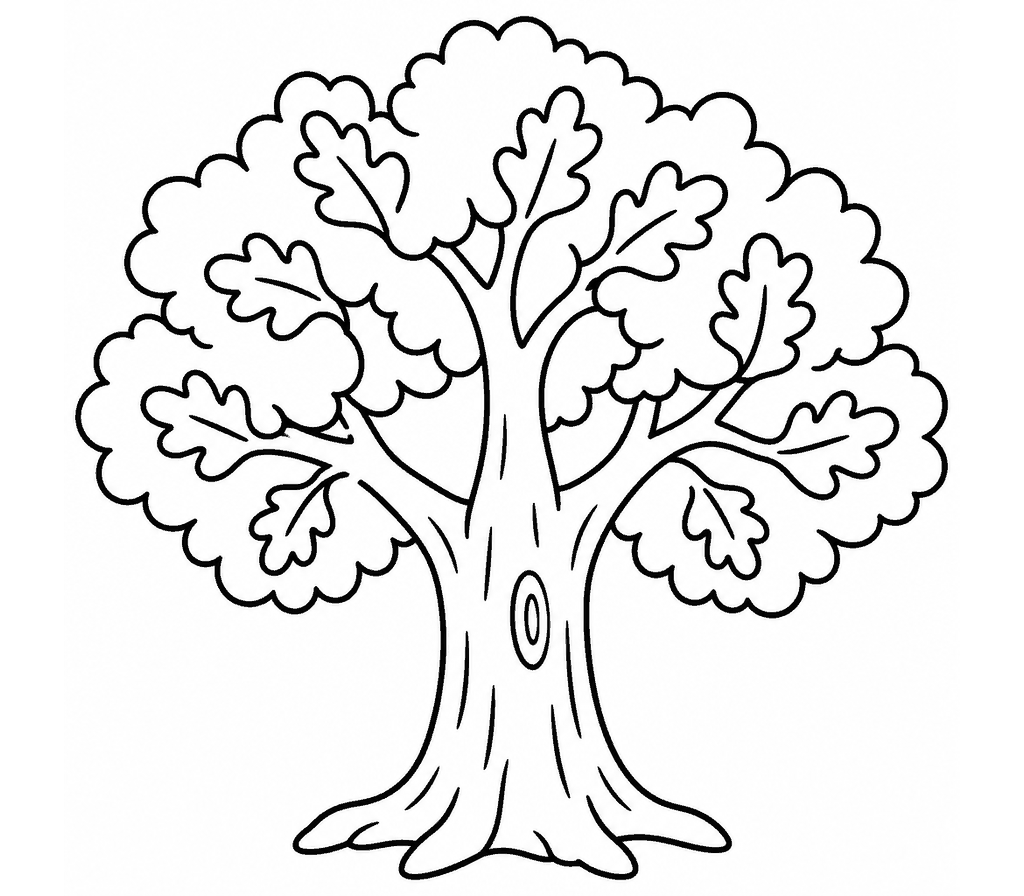 Oak Tree coloring page