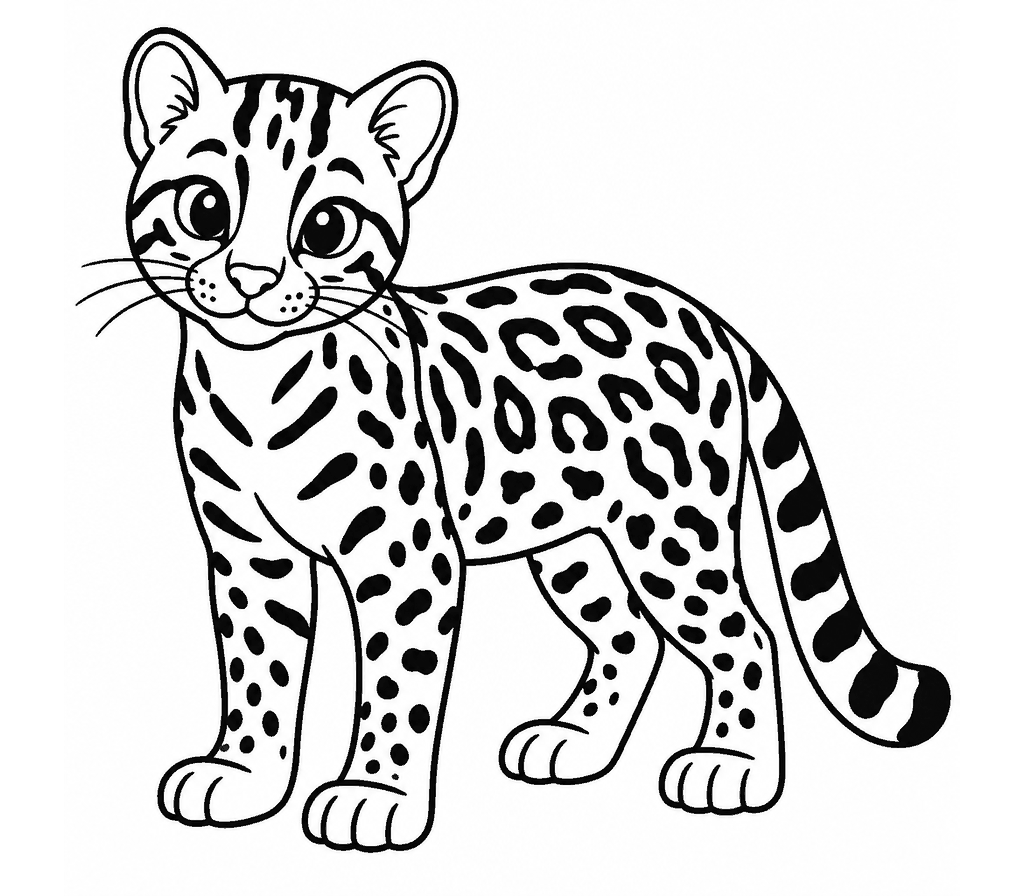 Ocelot coloring page