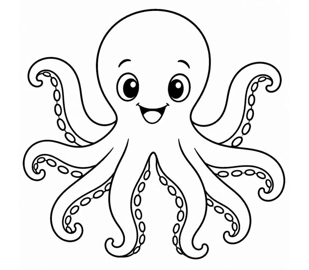 Octopus (Common) coloring page