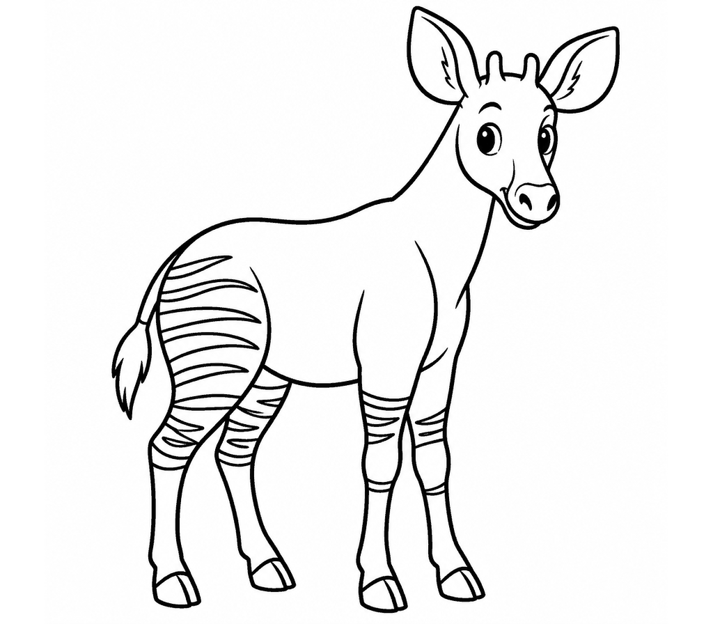 Okapi coloring page
