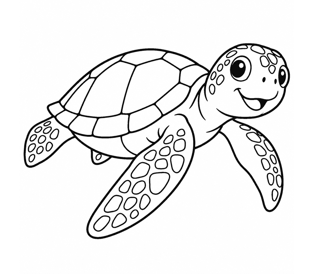 Olive Ridley Turtle coloring page