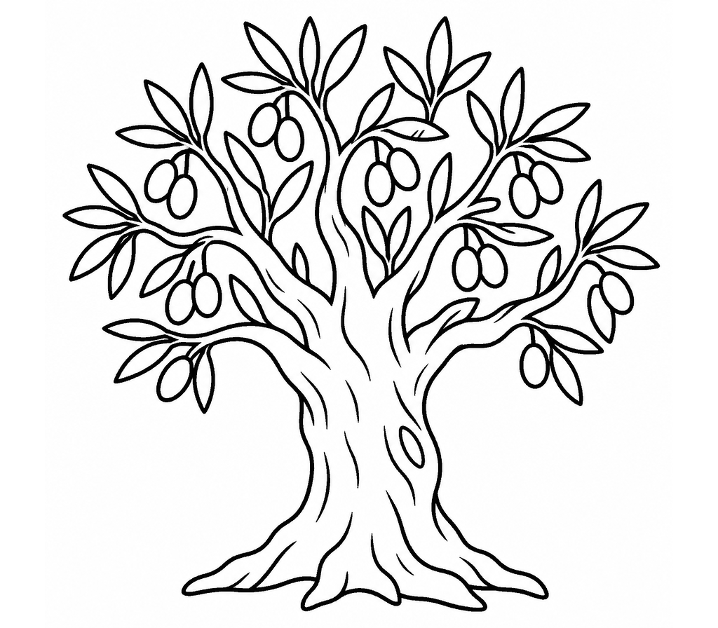 Olive Tree coloring page