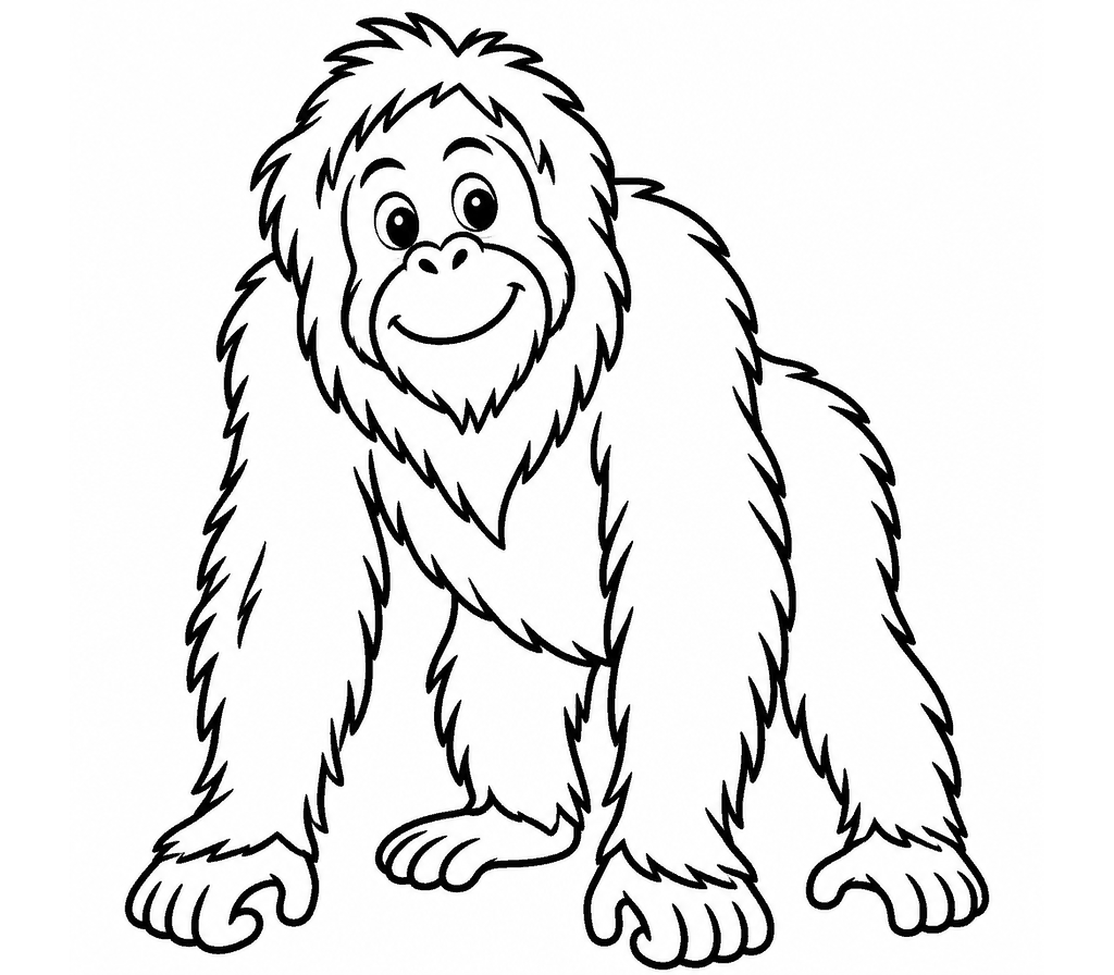 Orangutan coloring page