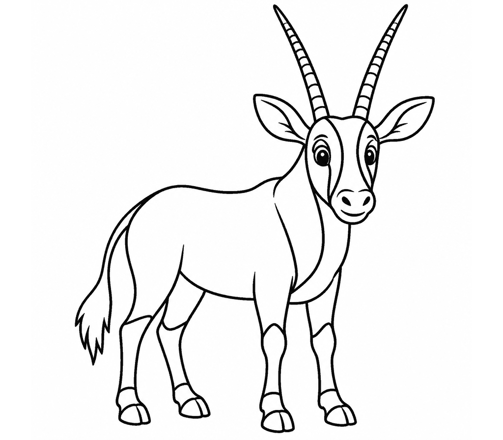 Oryx coloring page