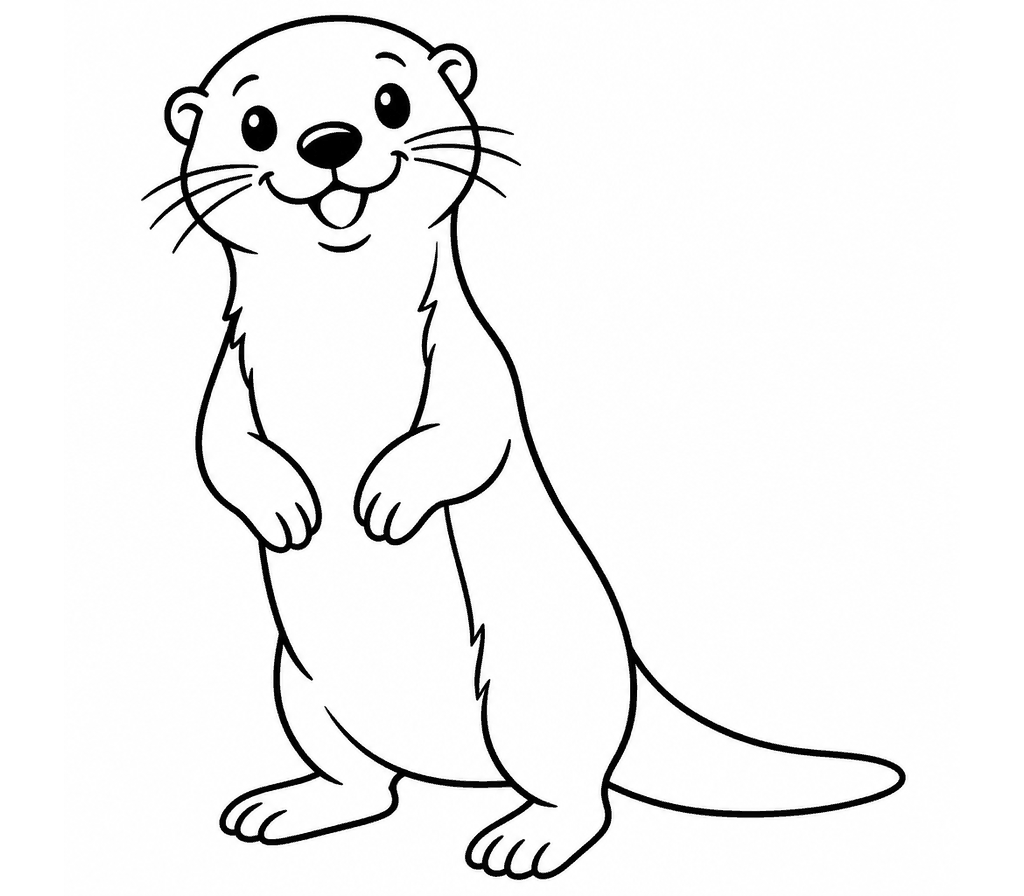 Otter coloring page