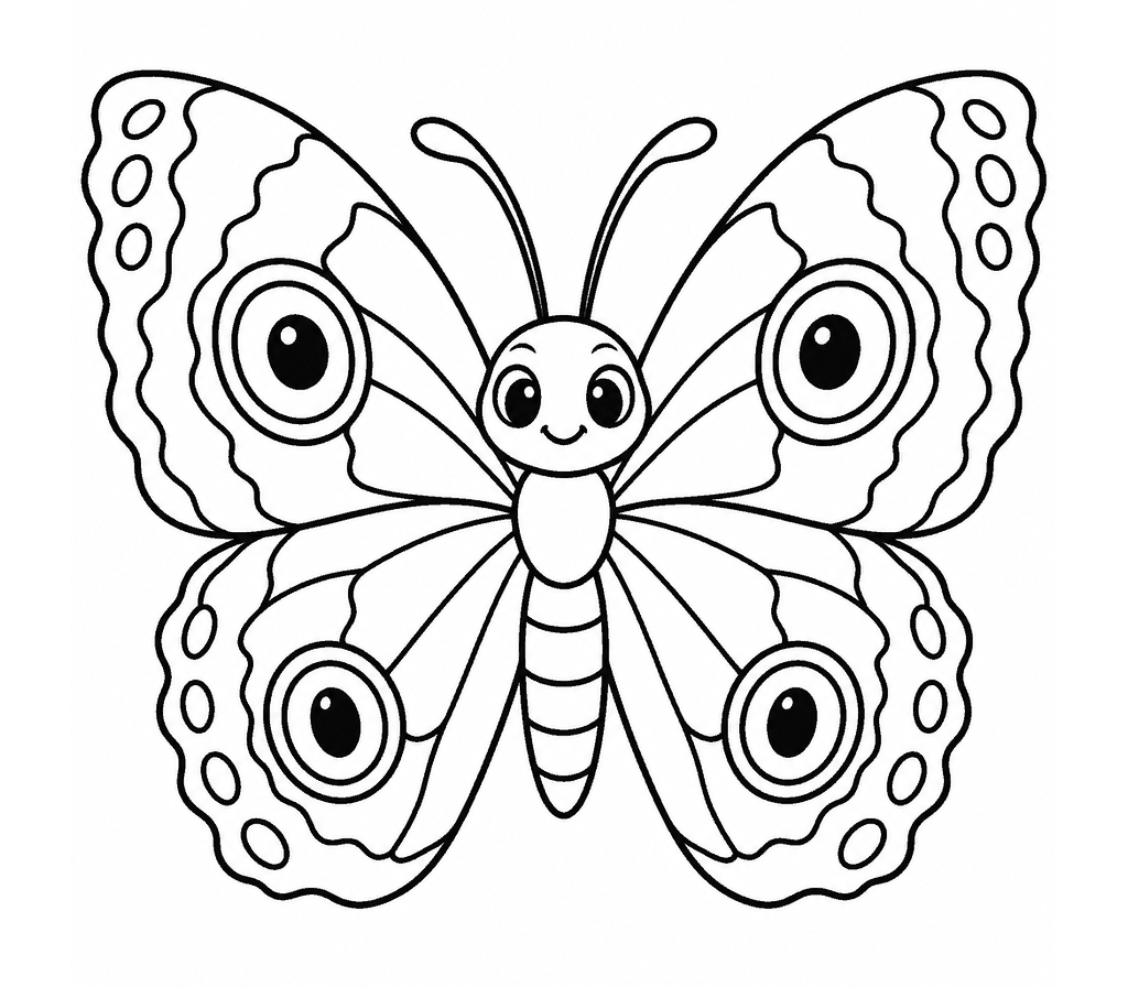 Owl Butterfly coloring page