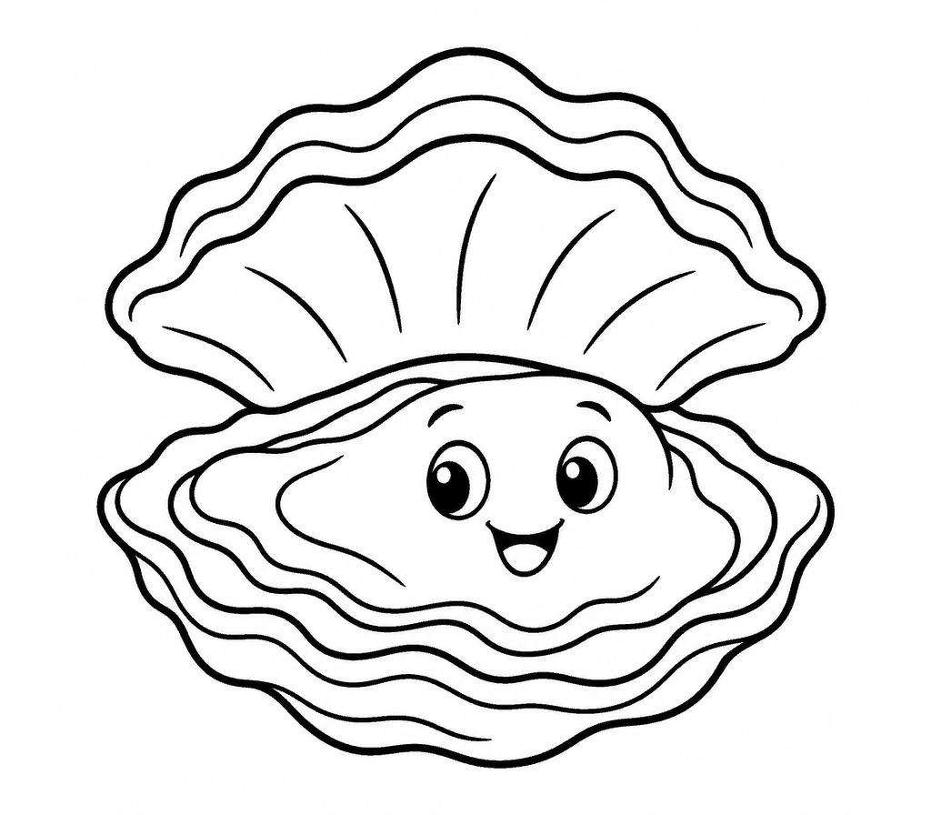 Oyster coloring page