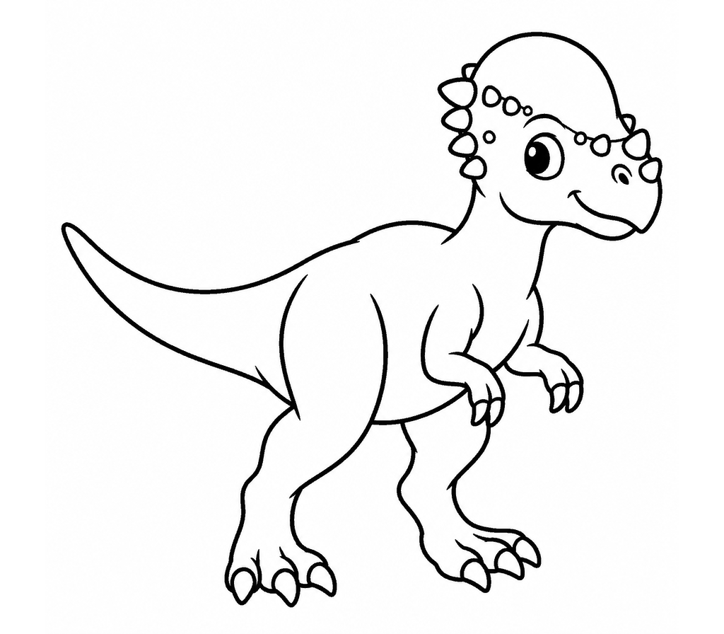 Pachycephalosaurus coloring page