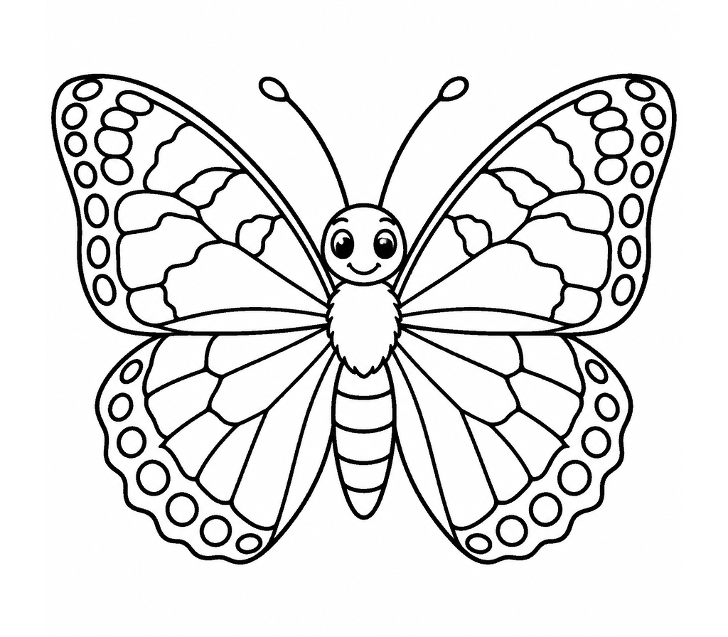 Painted Lady Butterfly coloring page