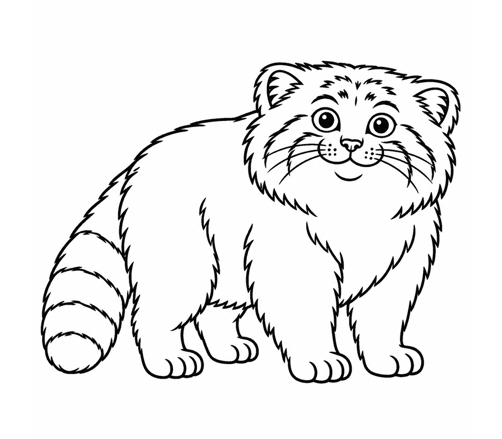 Pallas's Cat coloring page