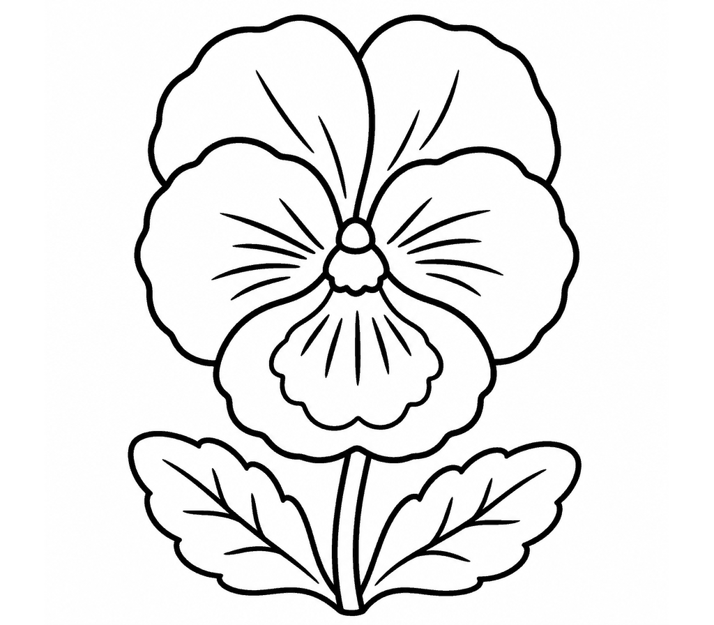 Pansy coloring page