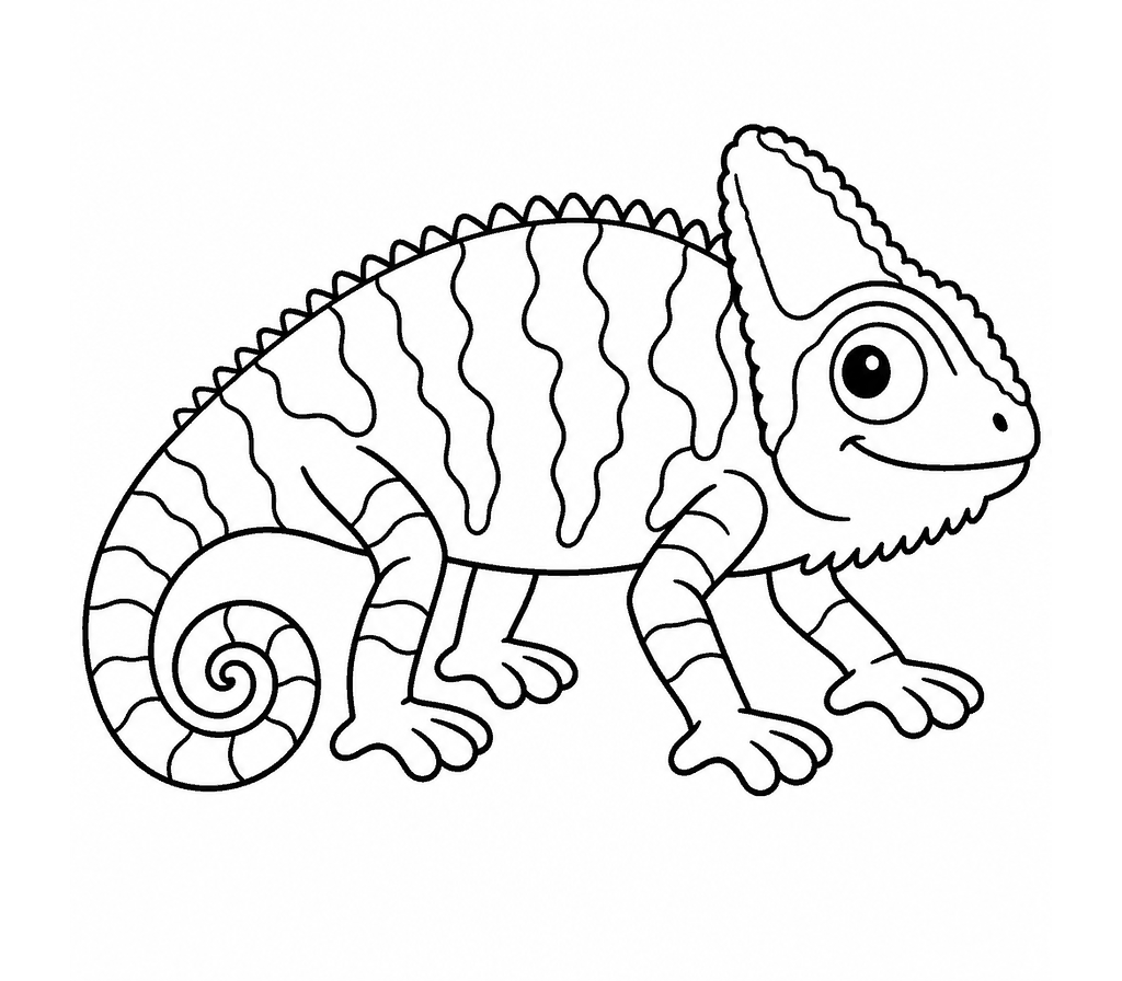 Panther Chameleon coloring page