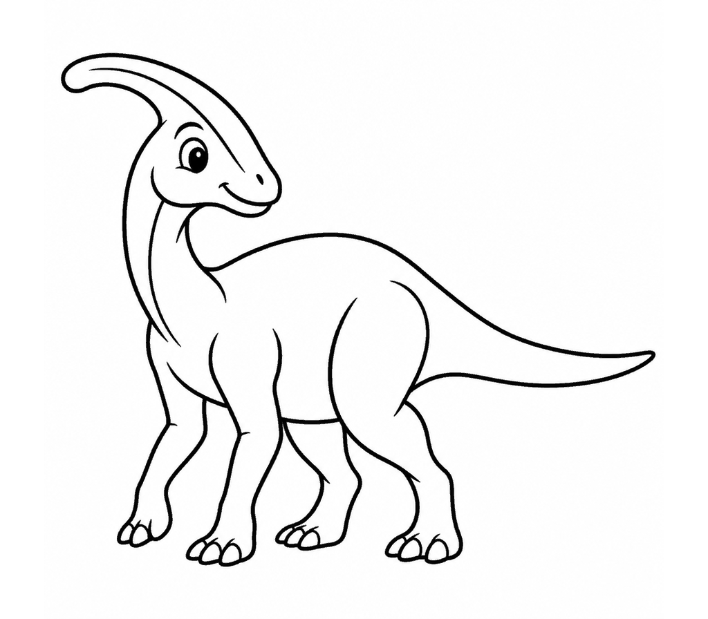 Parasaurolophus coloring page