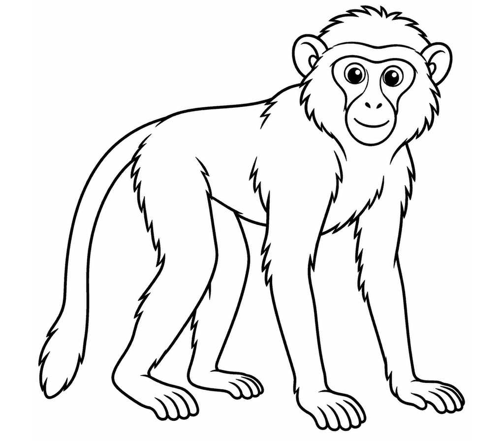 Patas Monkey coloring page