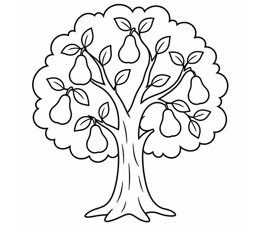 Pear Tree coloring page