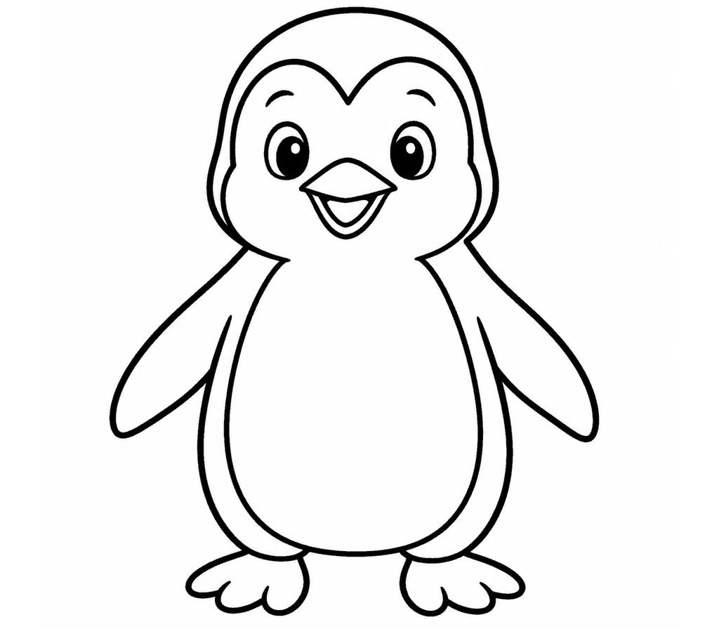 Penguin coloring page