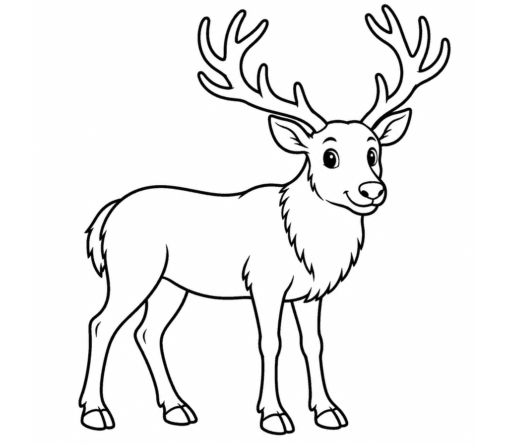 Pere David's Deer coloring page