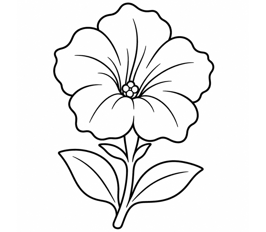Petunia coloring page