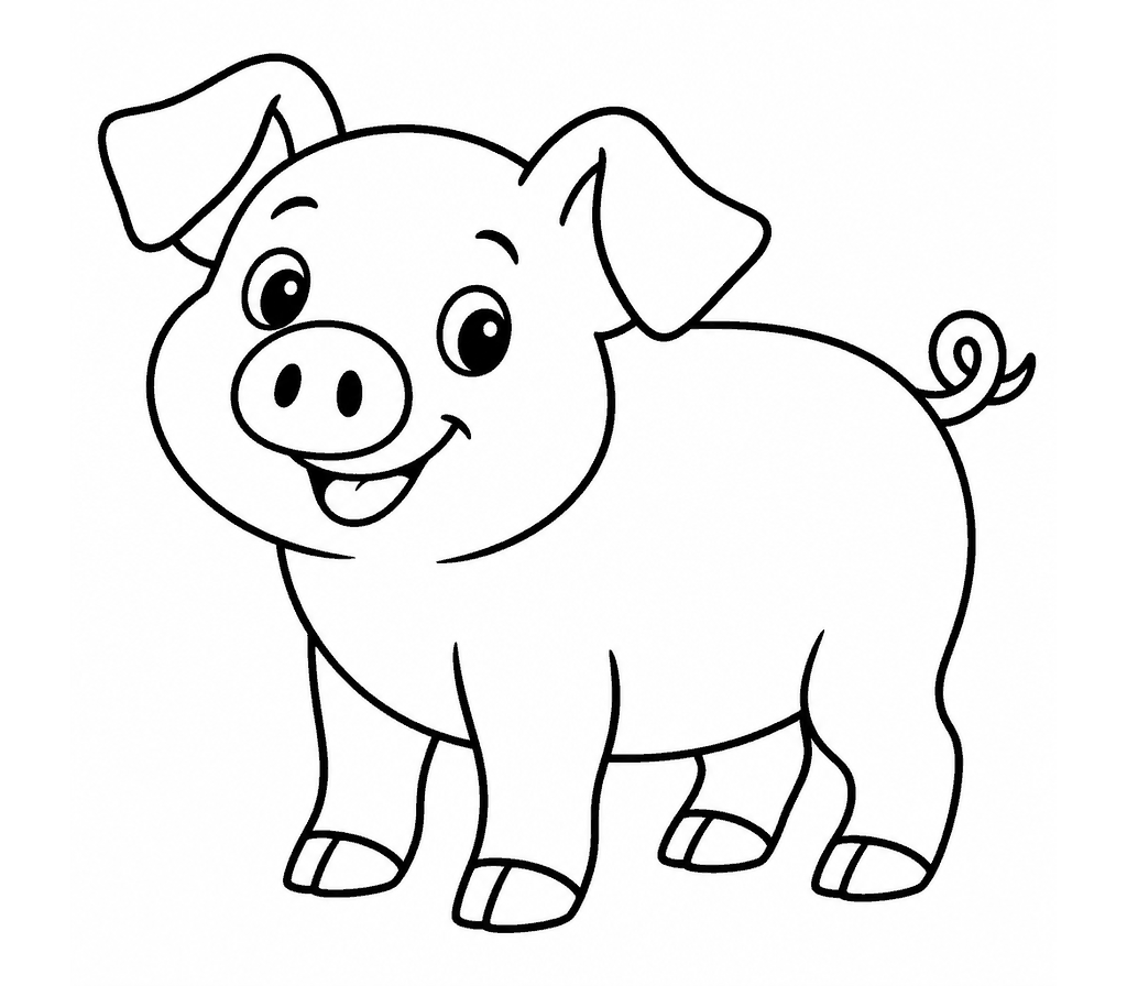 Pig coloring page