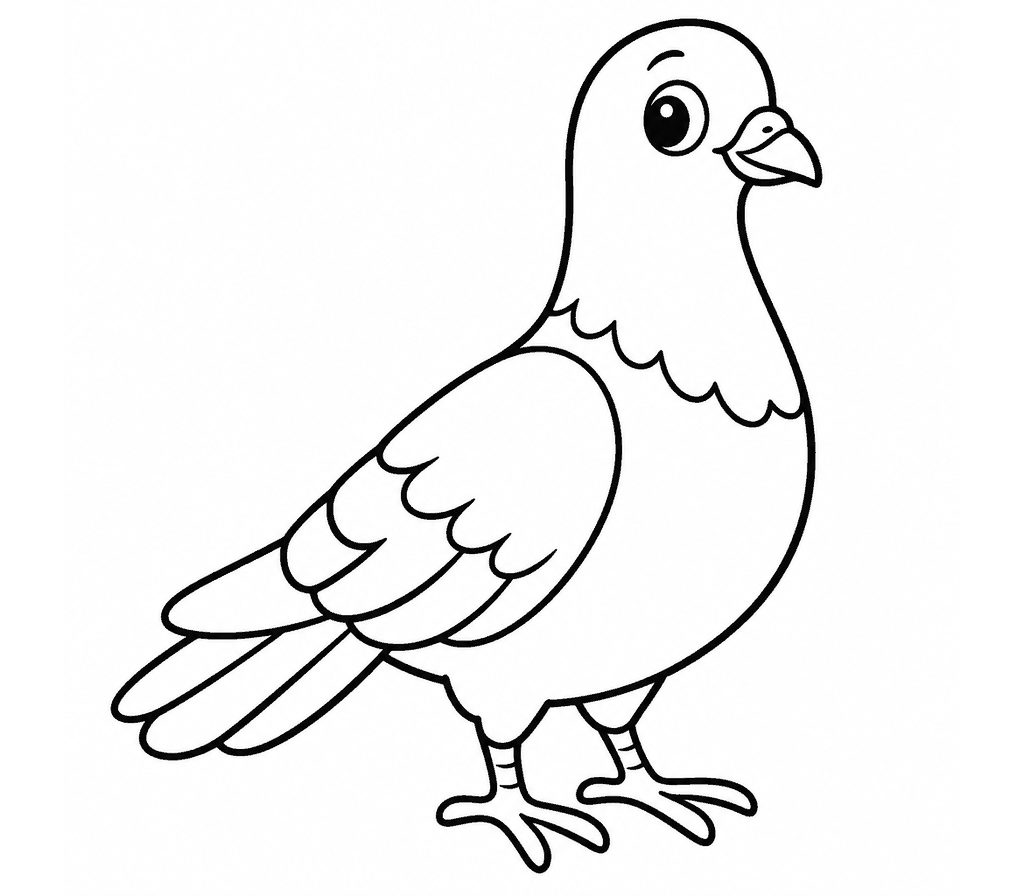 Pigeon coloring page