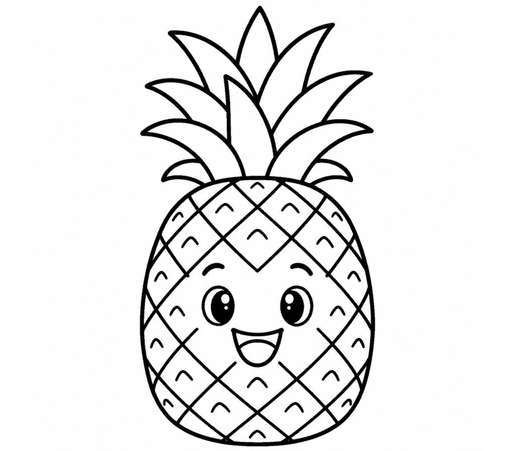 Pineapple coloring page
