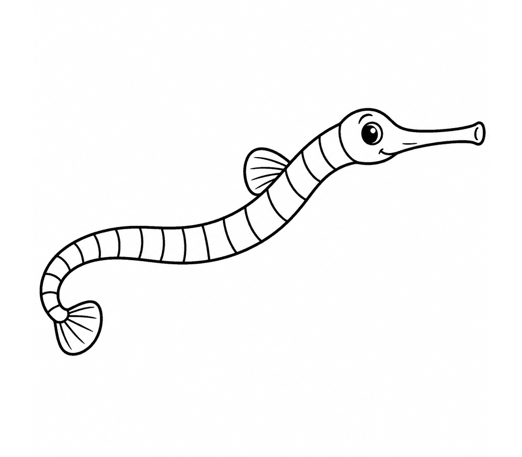 Pipefish coloring page