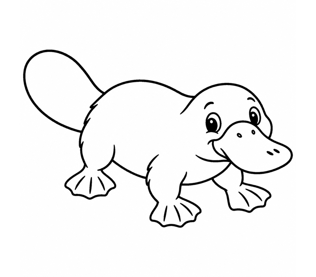 Platypus coloring page