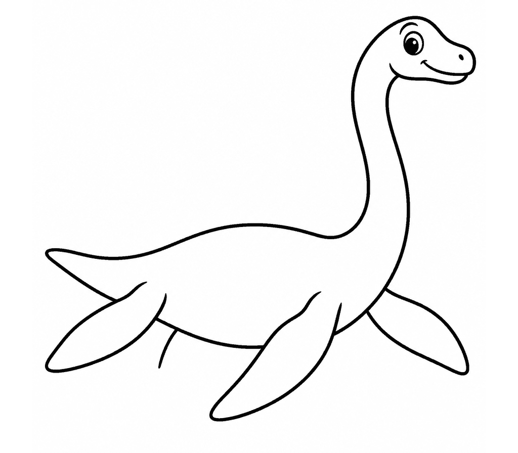 Plesiosaurus coloring page