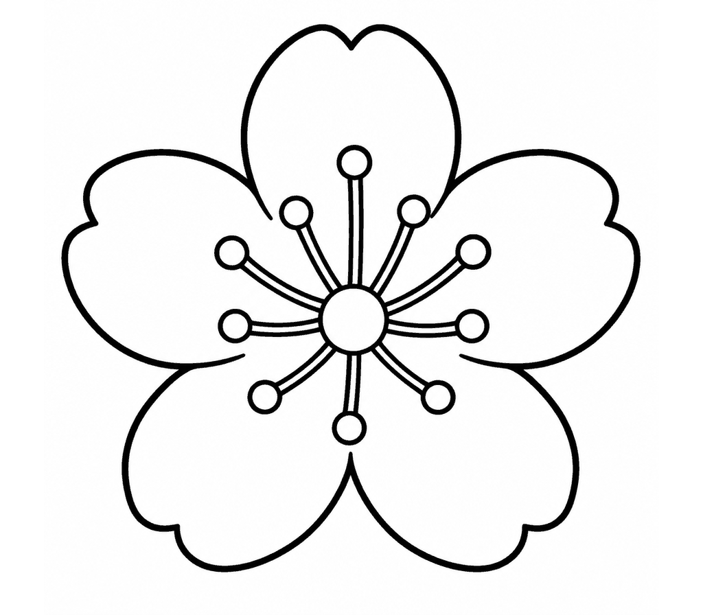 Plum Blossom coloring page