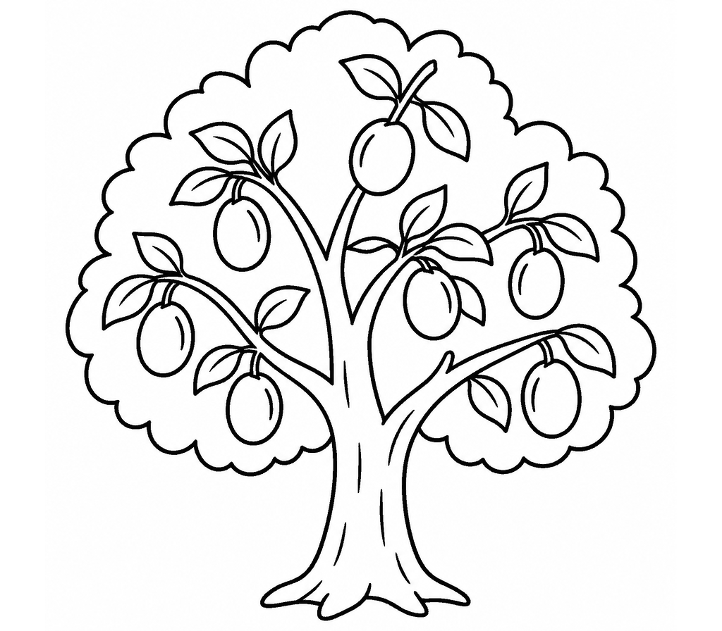 Plum Tree coloring page