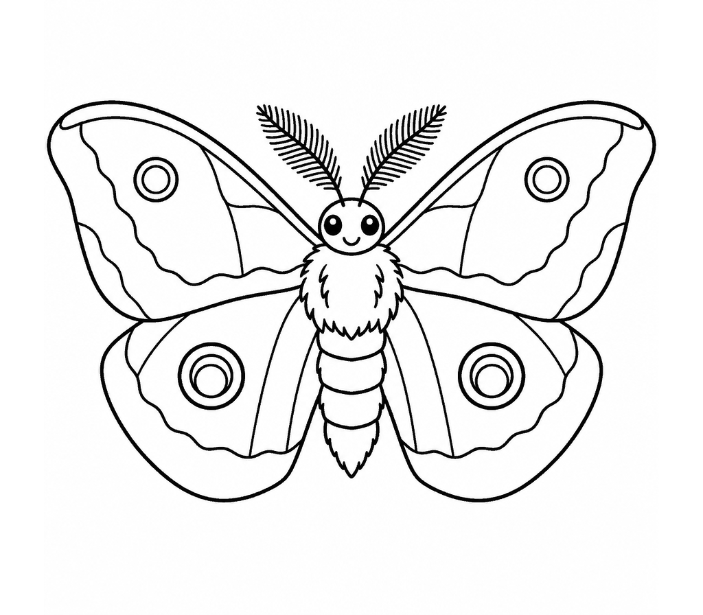 Polyphemus Moth coloring page