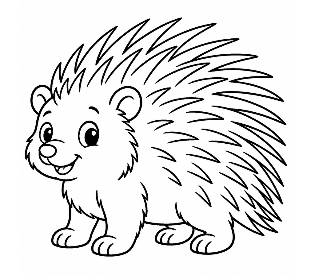 Porcupine coloring page
