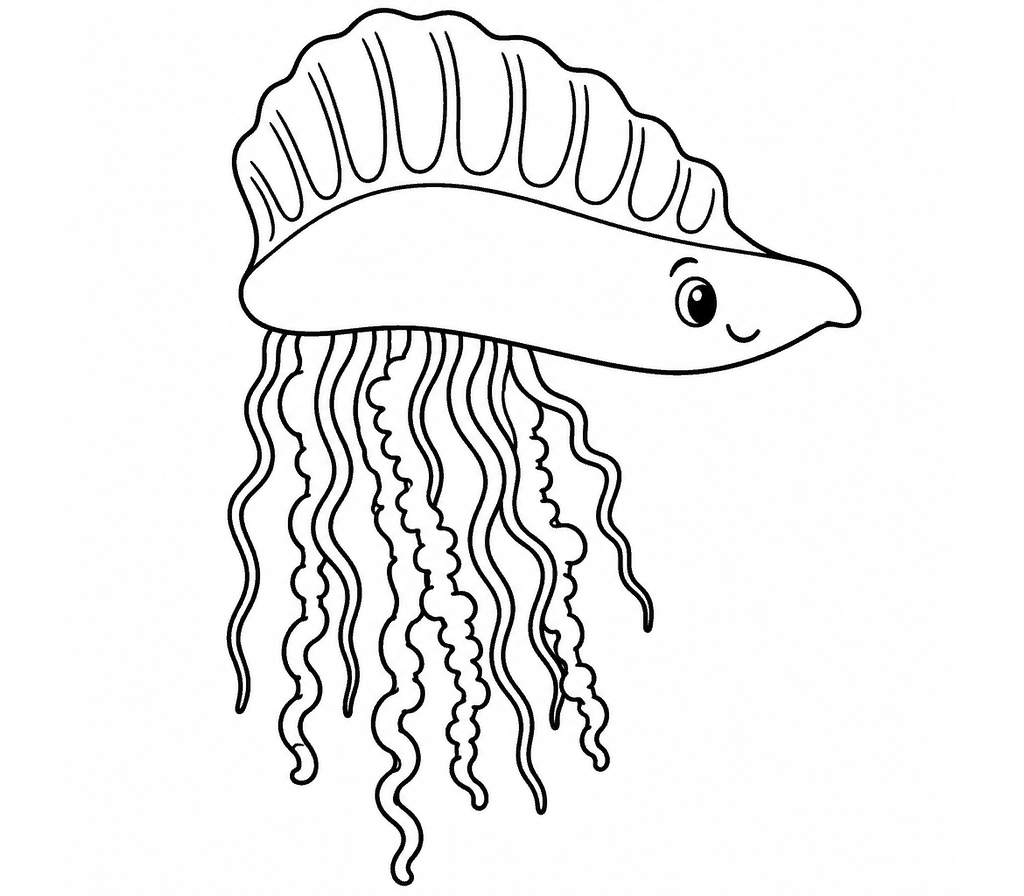 Portuguese Man o' War coloring page