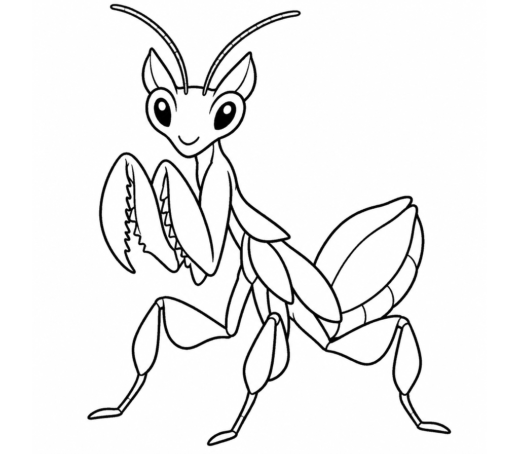 Praying Mantis (Orchid) coloring page