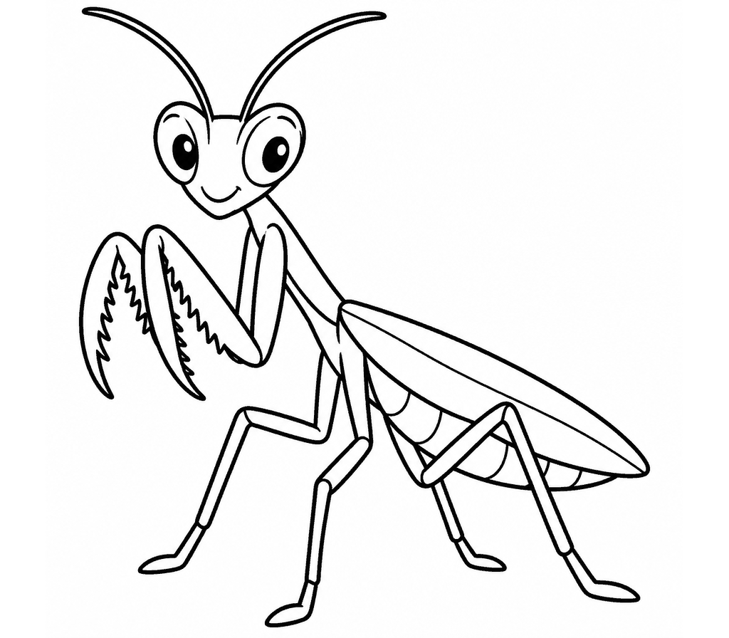 Praying Mantis coloring page