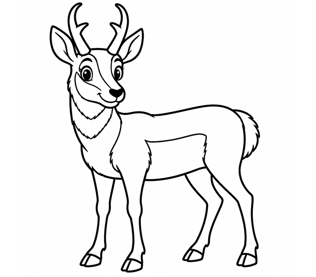 Pronghorn coloring page