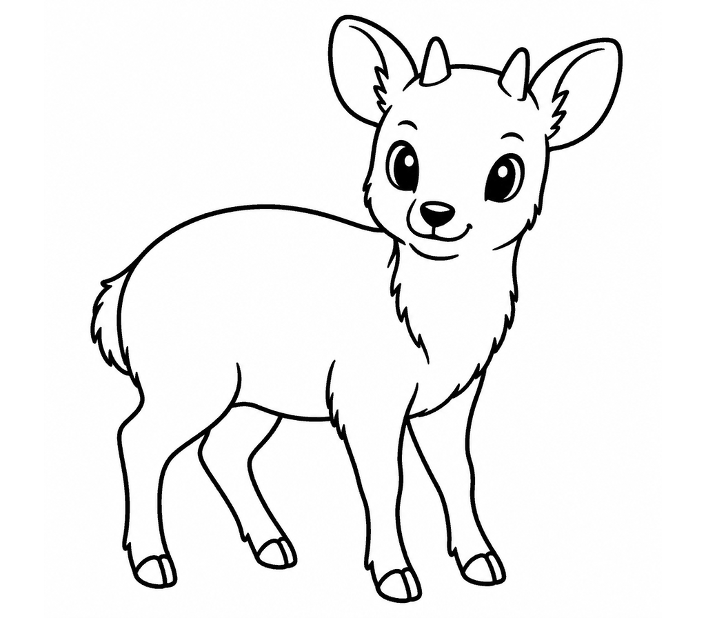 Pudu coloring page