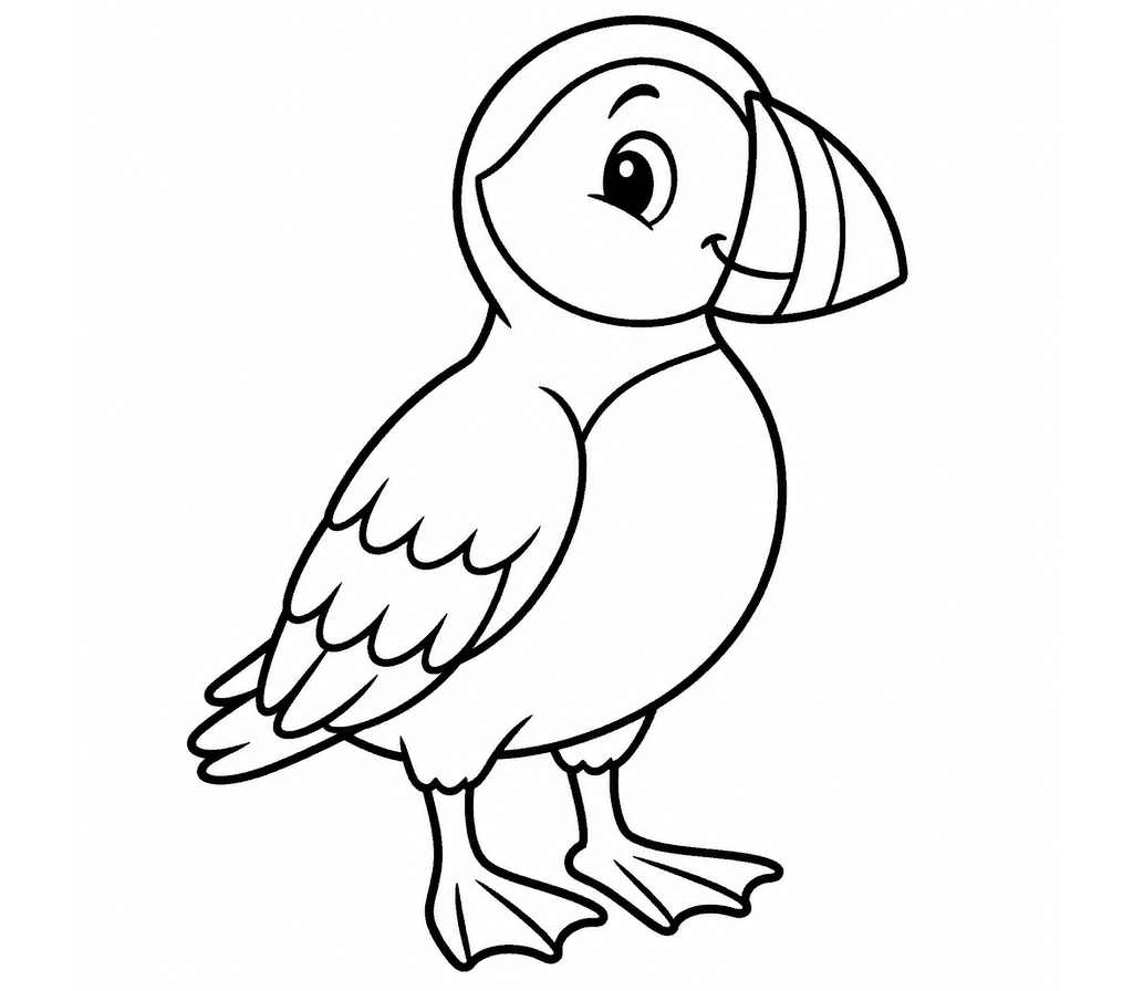 Puffin coloring page