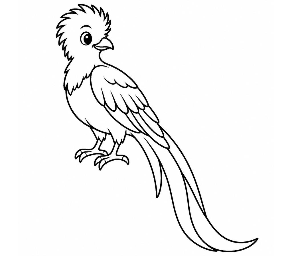 Quetzal coloring page