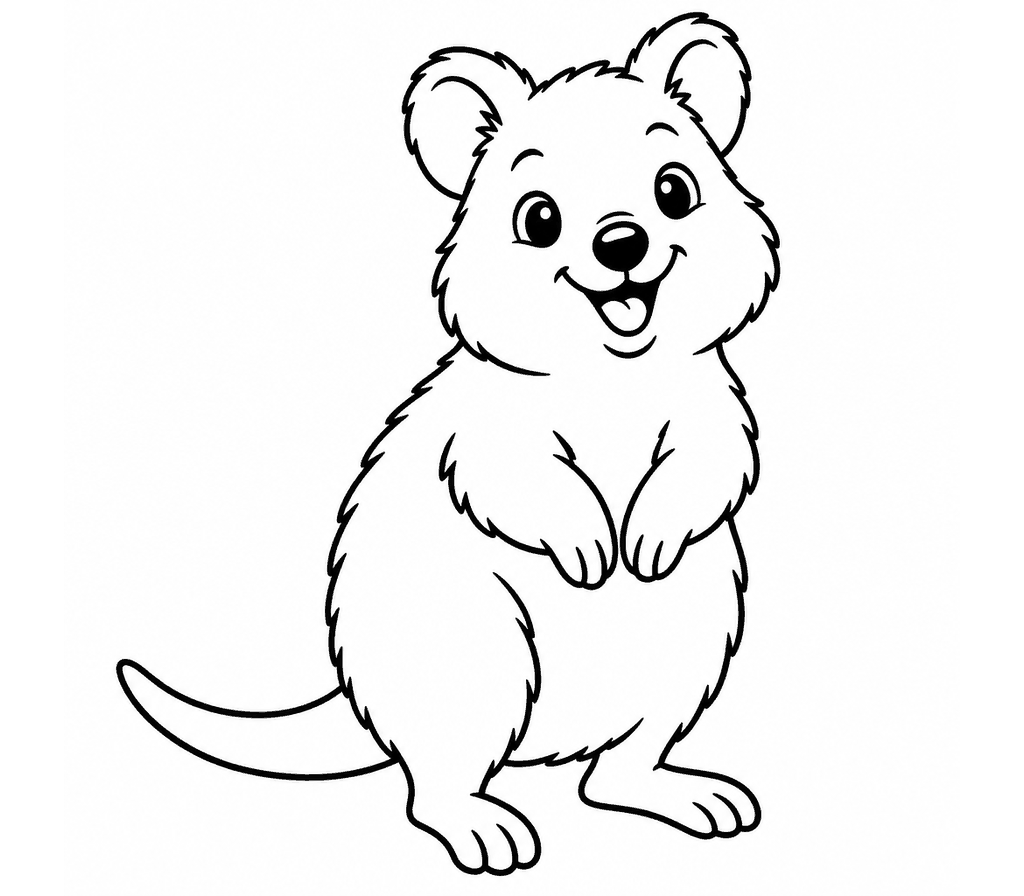 Quokka coloring page