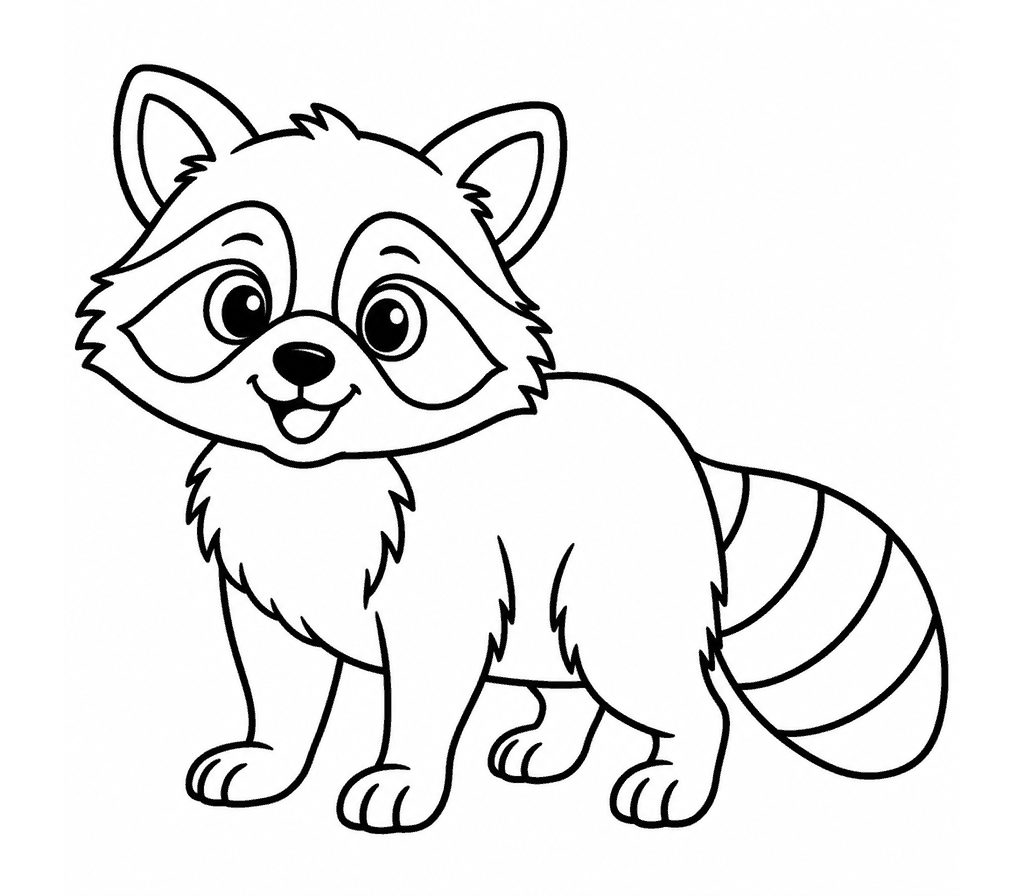 Raccoon coloring page