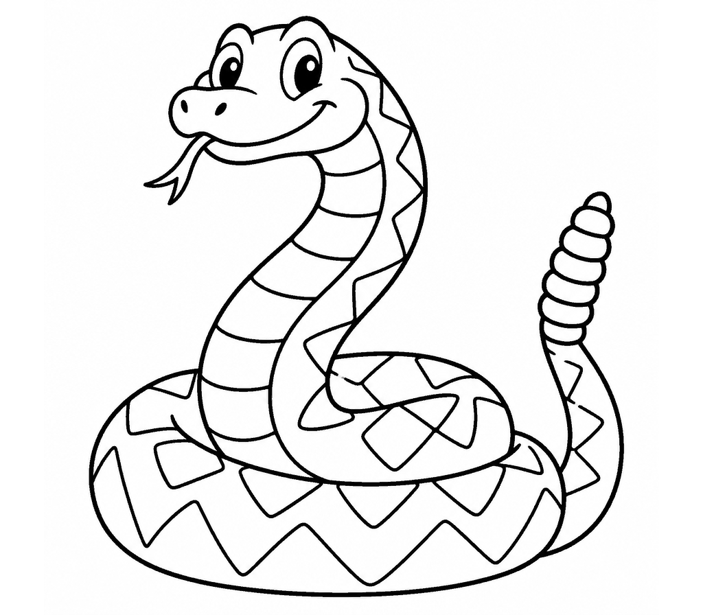 Rattlesnake coloring page