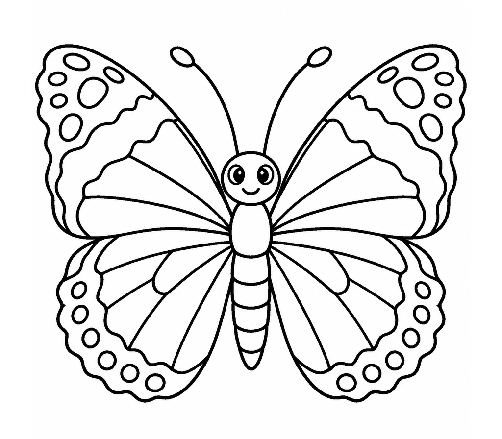 Red Admiral Butterfly coloring page