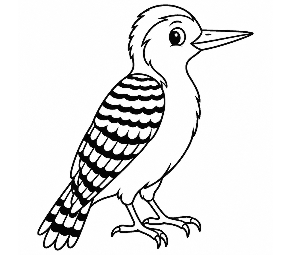 Red-bellied Woodpecker coloring page