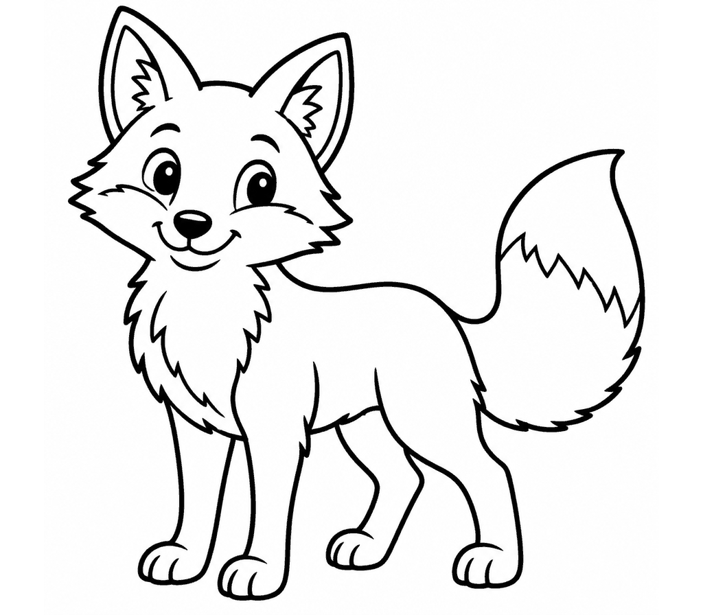 Red Fox coloring page